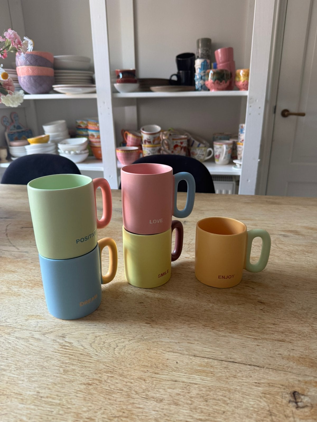 Mokkenset 5 stuks, Huis en Inrichting, Keuken | Servies, Ophalen, Overige typen, Zo goed als nieuw, Overige stijlen