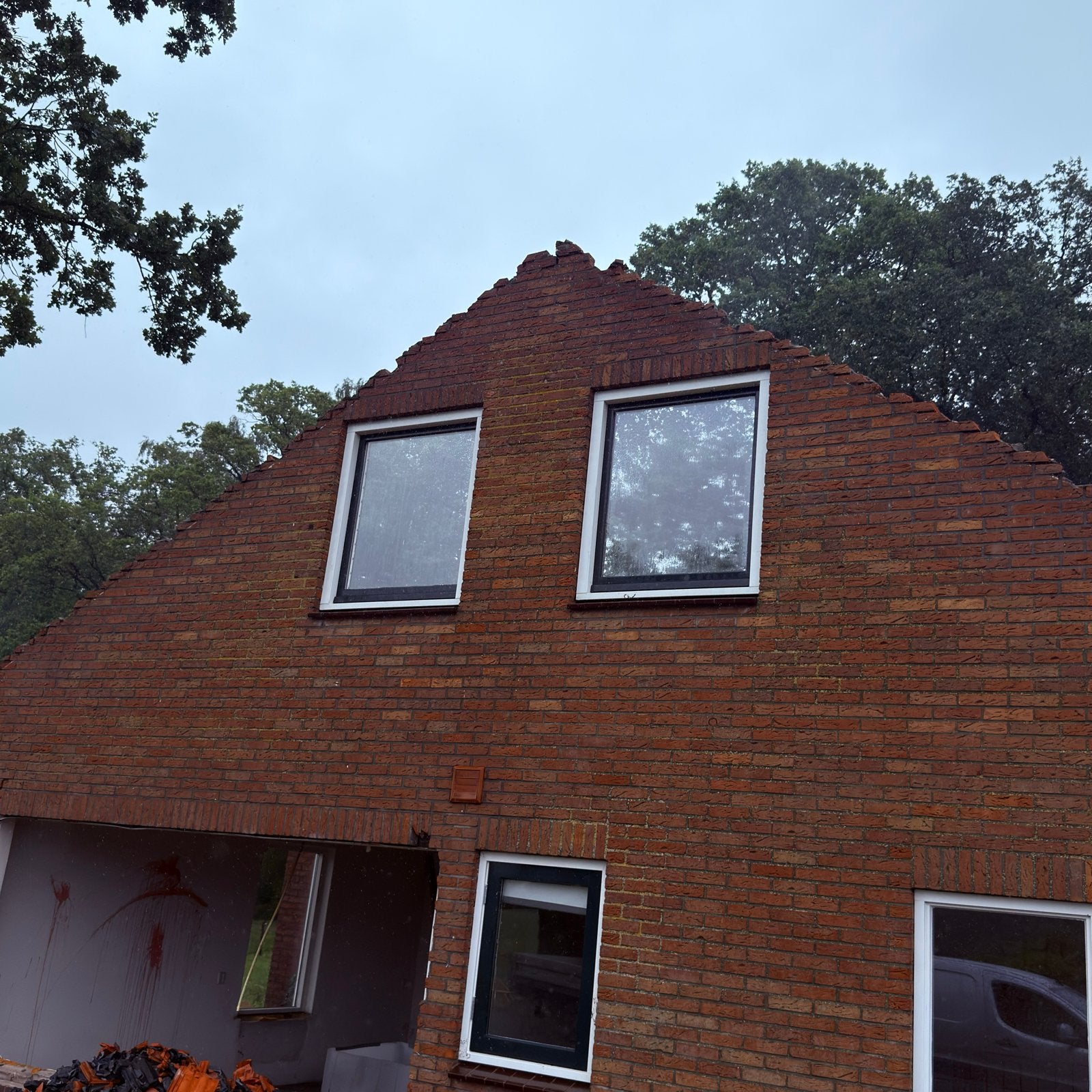 Draai kiepraam met dubbelglas en hor, Ophalen, Gevelraam of Ruit, Gebruikt, 80 tot 120 cm