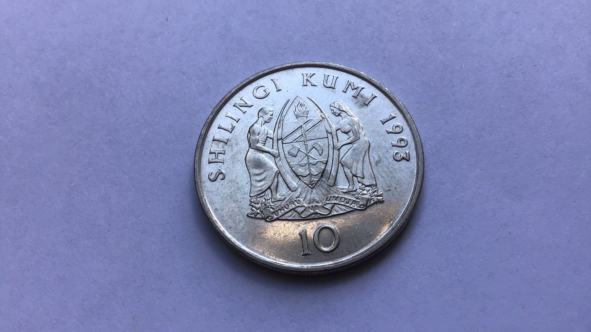 Tanzania 10 shilling 1993., Ophalen of Verzenden