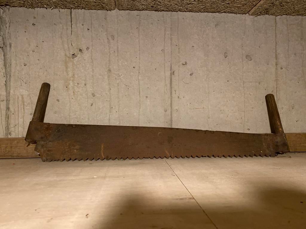 Antieke tweemanszaag - Handzaag voor houtbewerking, Antiek en Kunst, Antiek | Gereedschap en Instrumenten, Ophalen of Verzenden