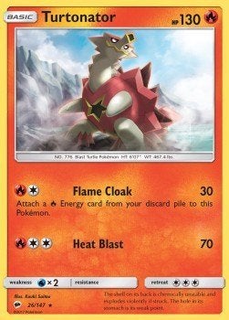 Pokemon - Turtonator (BUS 26) Rare.., Ophalen of Verzenden, Zo goed als nieuw, Losse kaart