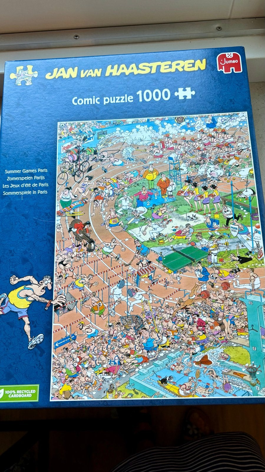 Jan van Haasteren Zomerspelen Parijs 1000 stukjes, Ophalen, 500 t/m 1500 stukjes, Zo goed als nieuw, Legpuzzel