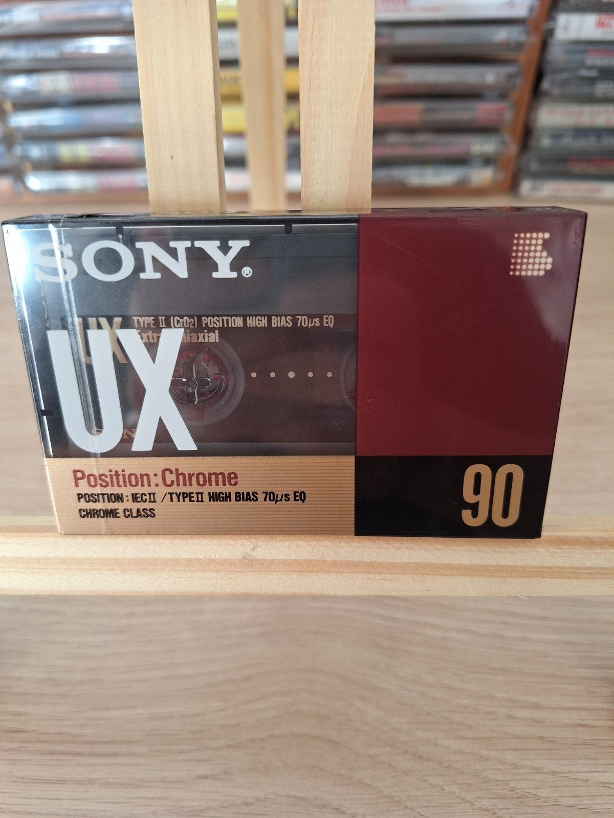 Sony UX 90 Type II Chrome Cassettebandje -Nieuw in verpakkin, Overige genres, 1 bandje, Ophalen of Verzenden, Nieuw in verpakking