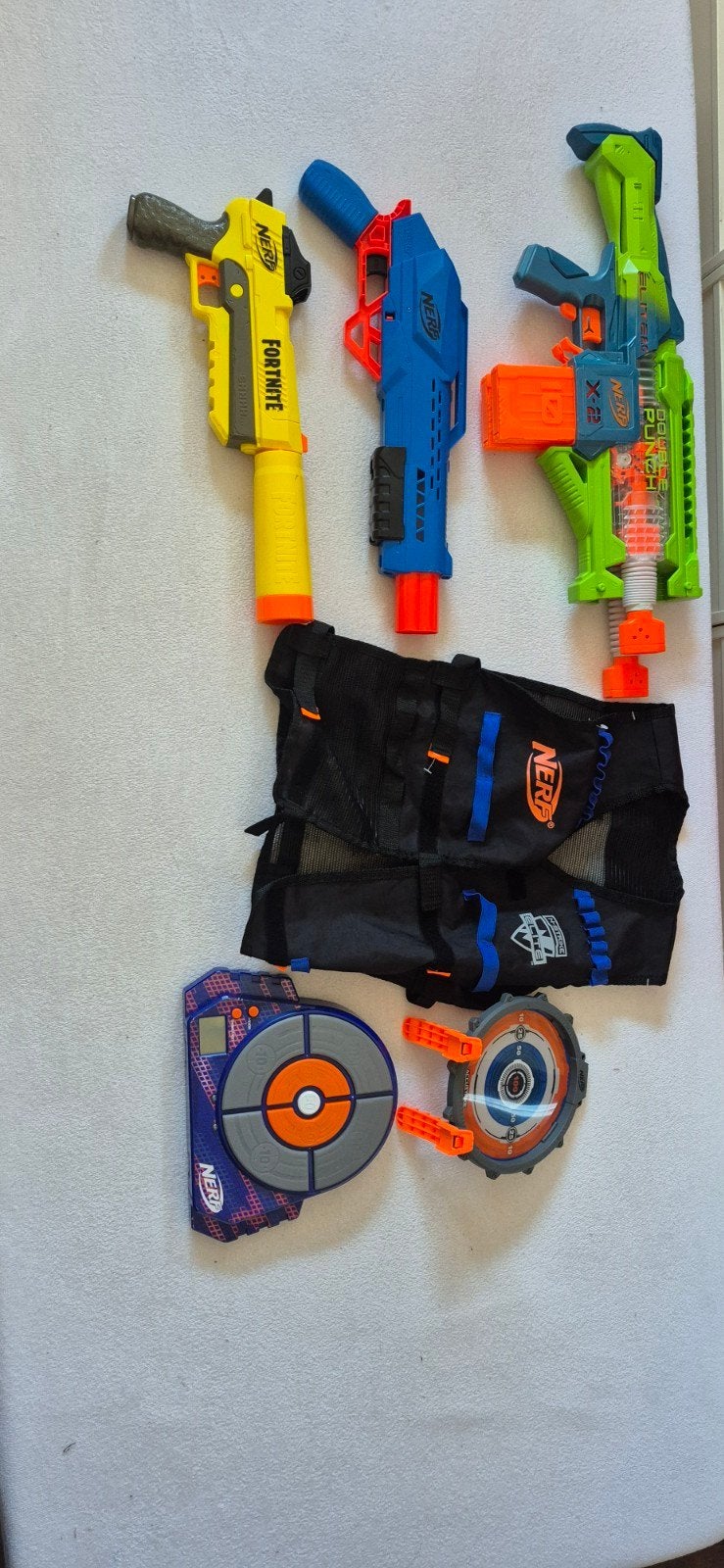 nerf pistolen+ accessoires, Ophalen, Gebruikt