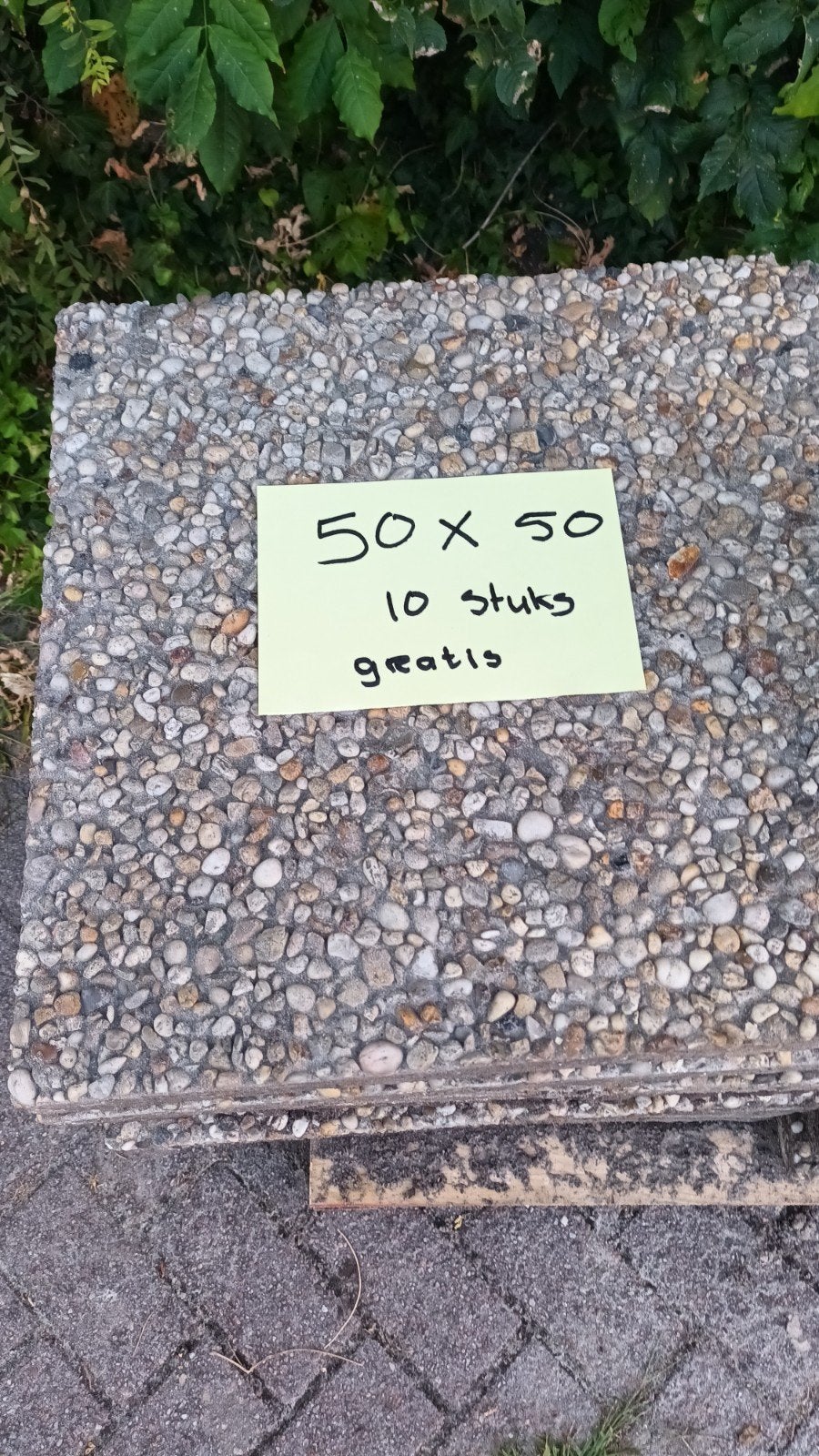 Grindtegels gratis, Ophalen of Verzenden, Gebruikt, Beton, Terrastegels