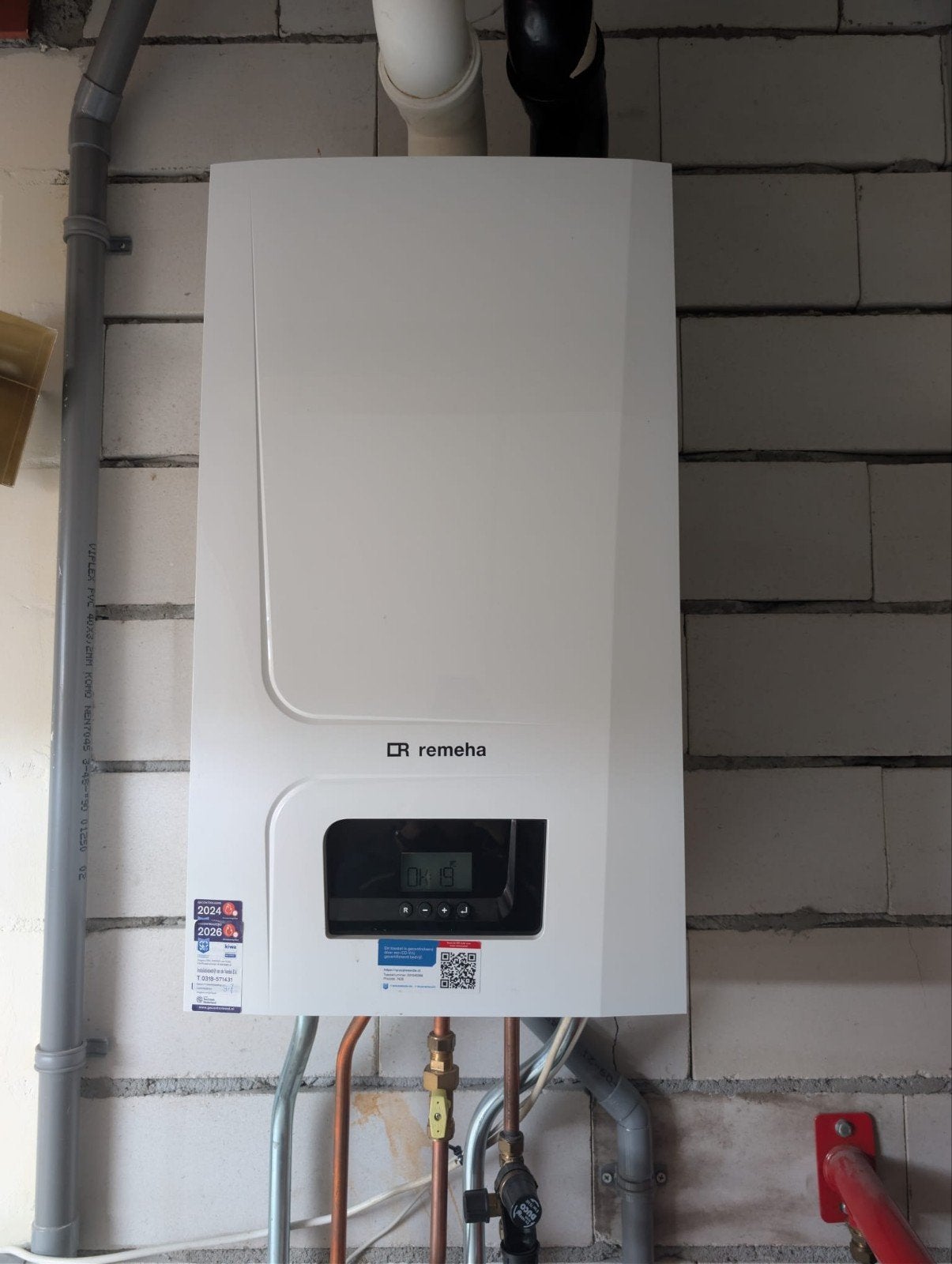 Remeha Tzerra Ace 28C CW4 CV-ketel - 5 jaar oud, Ophalen, Hoog rendement (Hr), Cv-ketel of Combi-ketel, Minder dan 60 cm