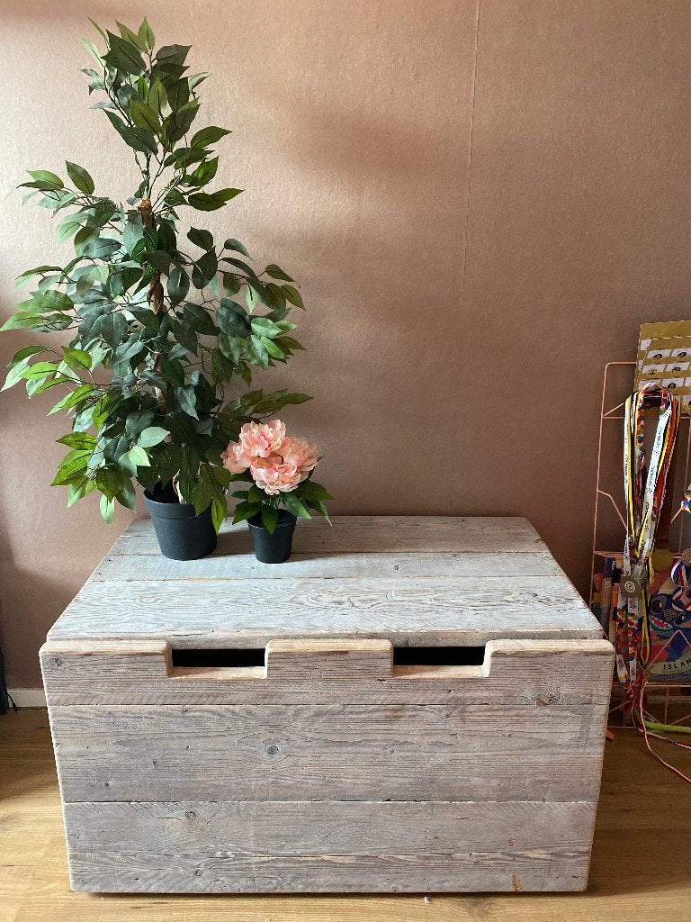 Houten (speelgoed)kist, Ophalen, Gebruikt, 50 tot 100 cm, 75 tot 100 cm