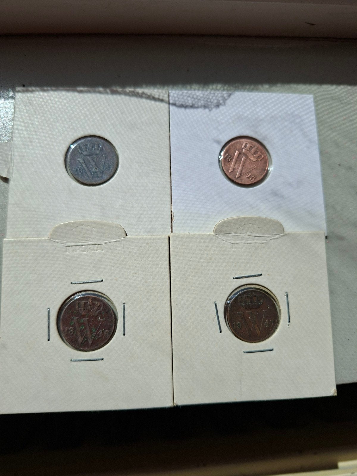 serie 1/2 cent willem 2 ½ cent 1841 1843 1846 1847, Postzegels en Munten, Munten | Nederland, Ophalen of Verzenden, Koning Willem II