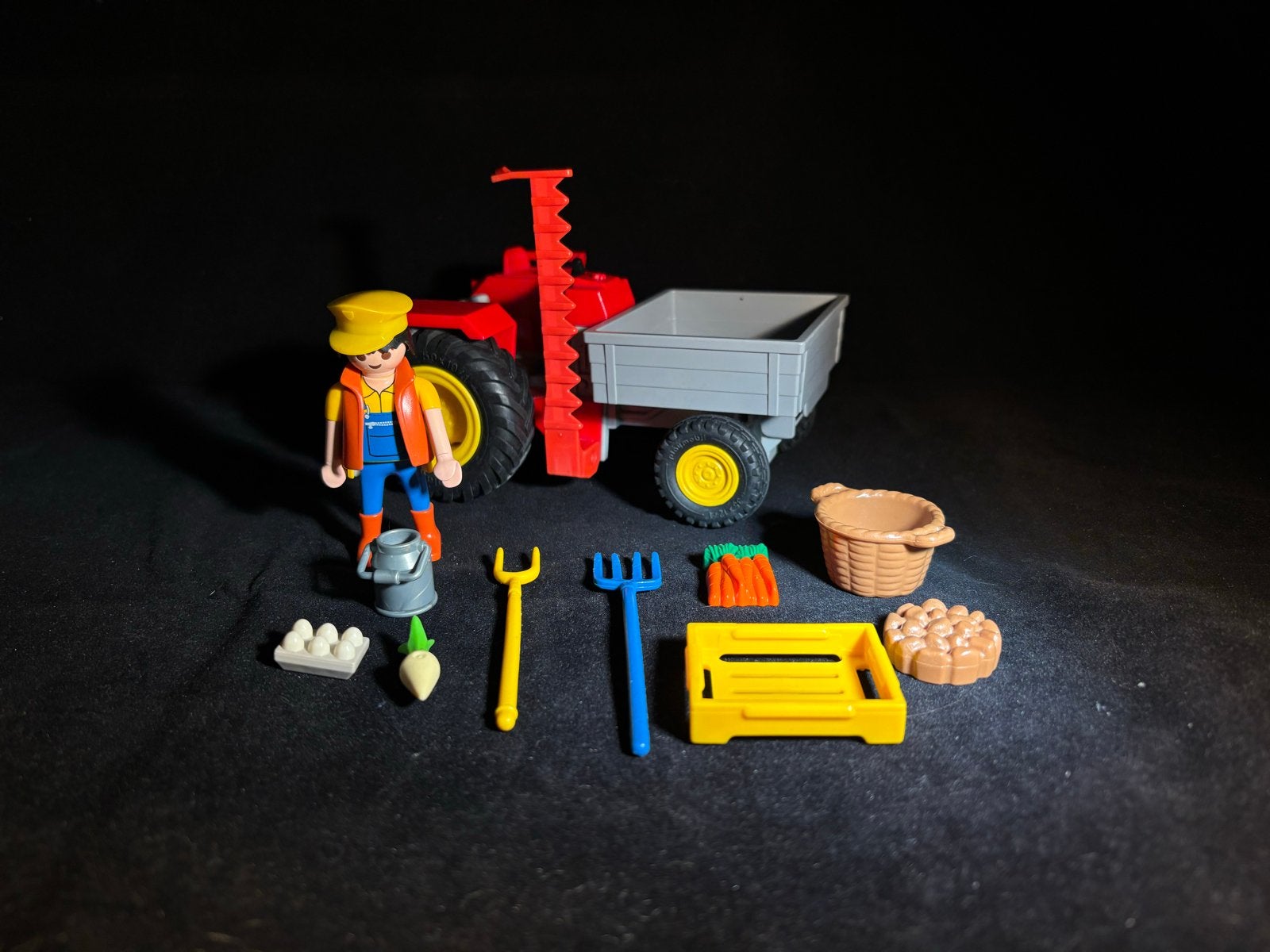 Playmobil Boer met Tractor en accessoires, Gebruikt, Complete set, Voertuig, Ophalen of Verzenden