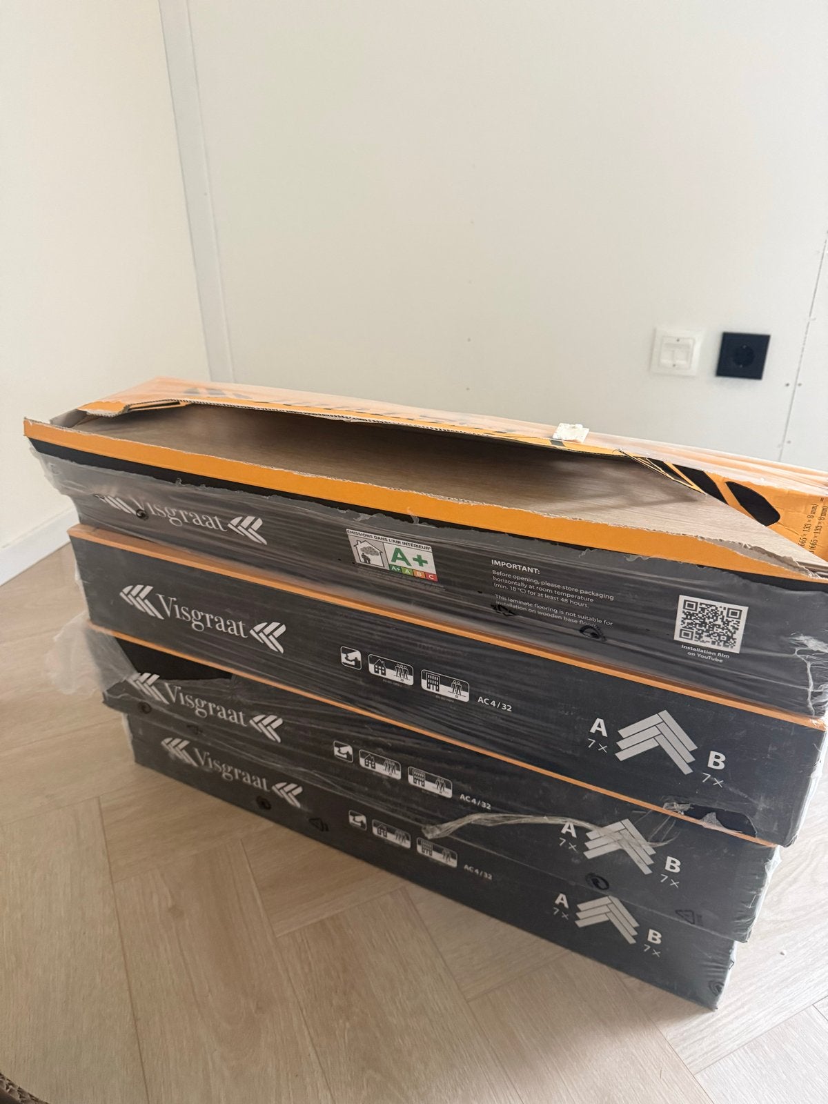 Gamma Nolan laminaat visgraat, Ophalen, 50 tot 150 cm, Nieuw, 10 m² of meer