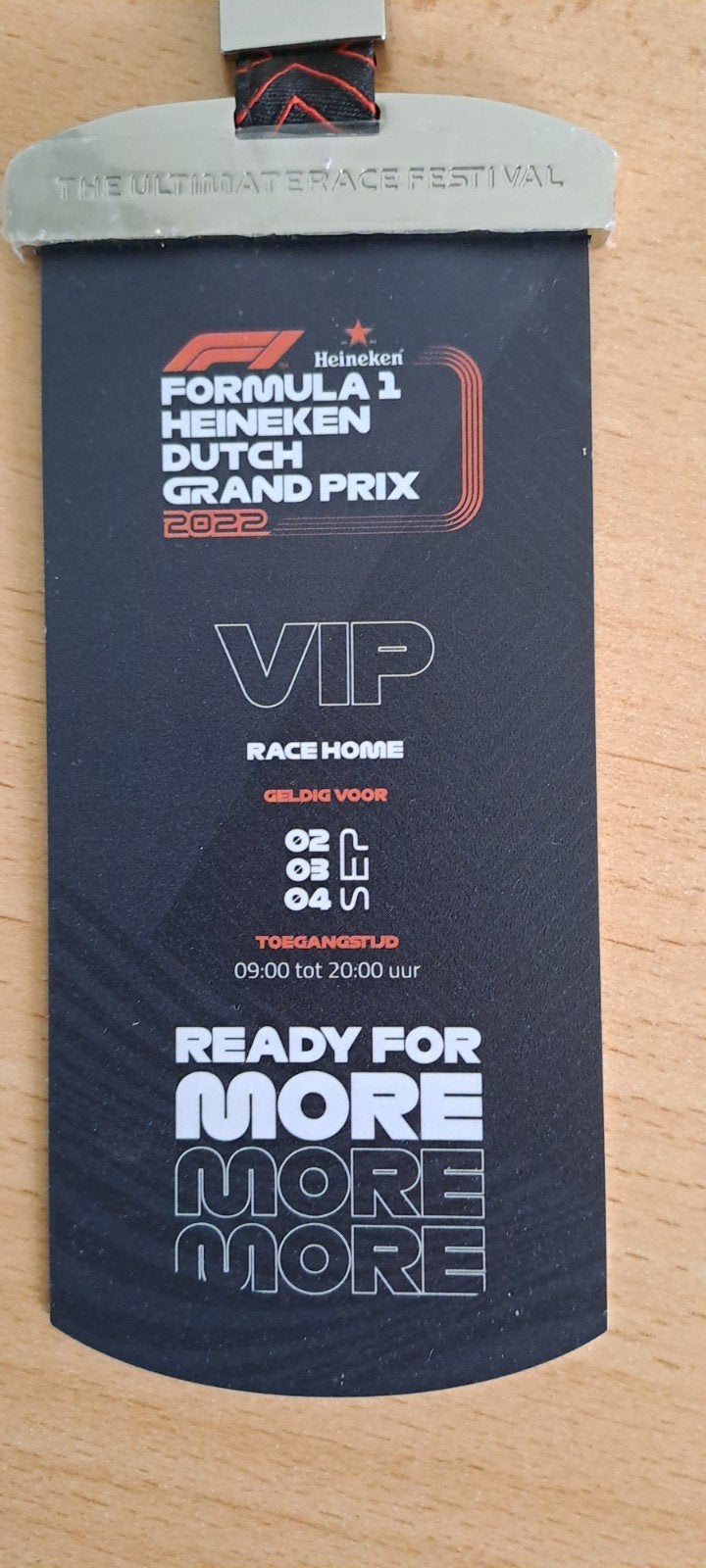 F1 Zandvoort VIP entreebewijs 2022, Ophalen of Verzenden, Formule 1