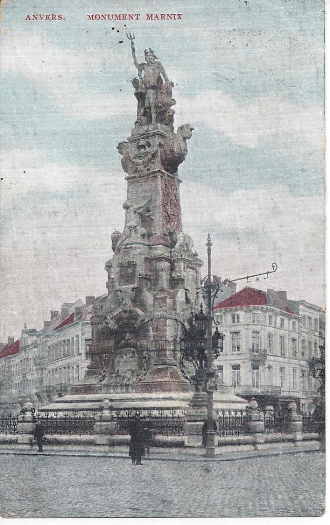 kaart Antwerpen, Ophalen of Verzenden, Voor 1920, Gelopen, Antwerpen