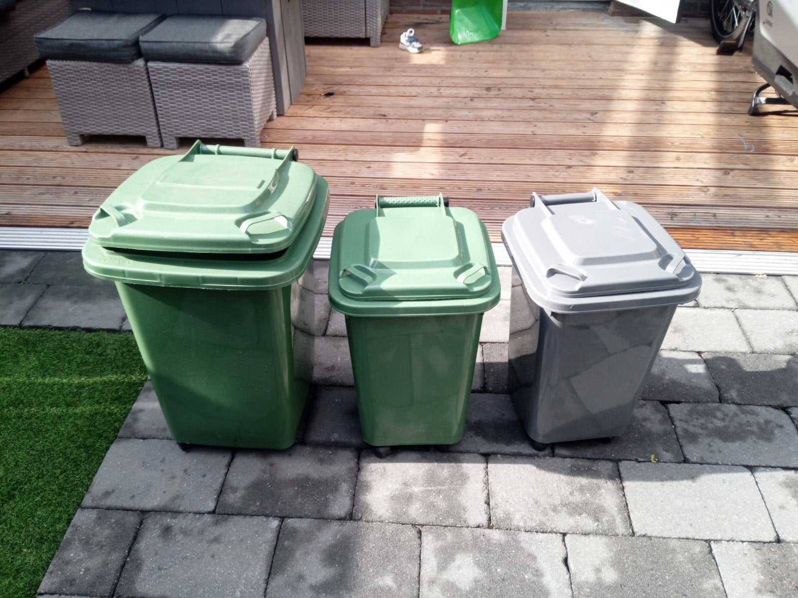 Kwantum Containerbakken - 2x 32L 1x 60L, 40 liter of meer, Ophalen of Verzenden, Gebruikt, Kunststof