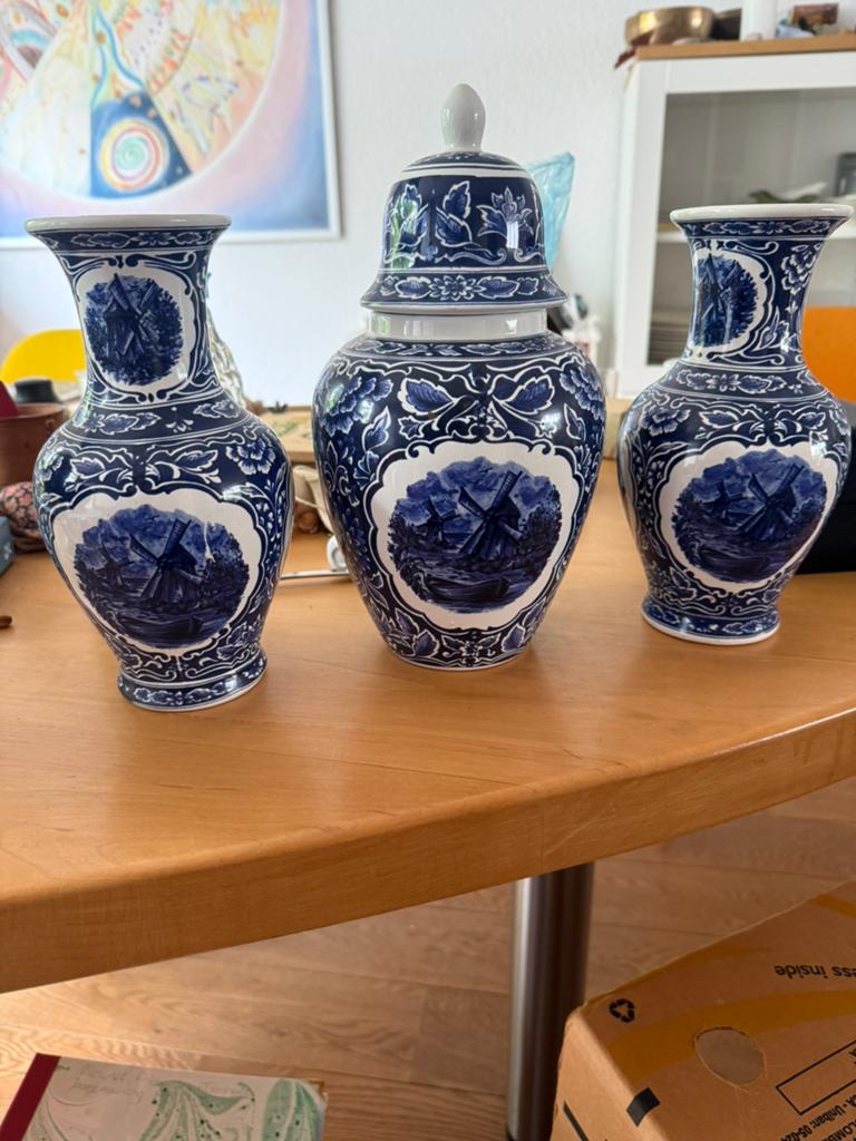 Kaststel delfs blauw., Ophalen