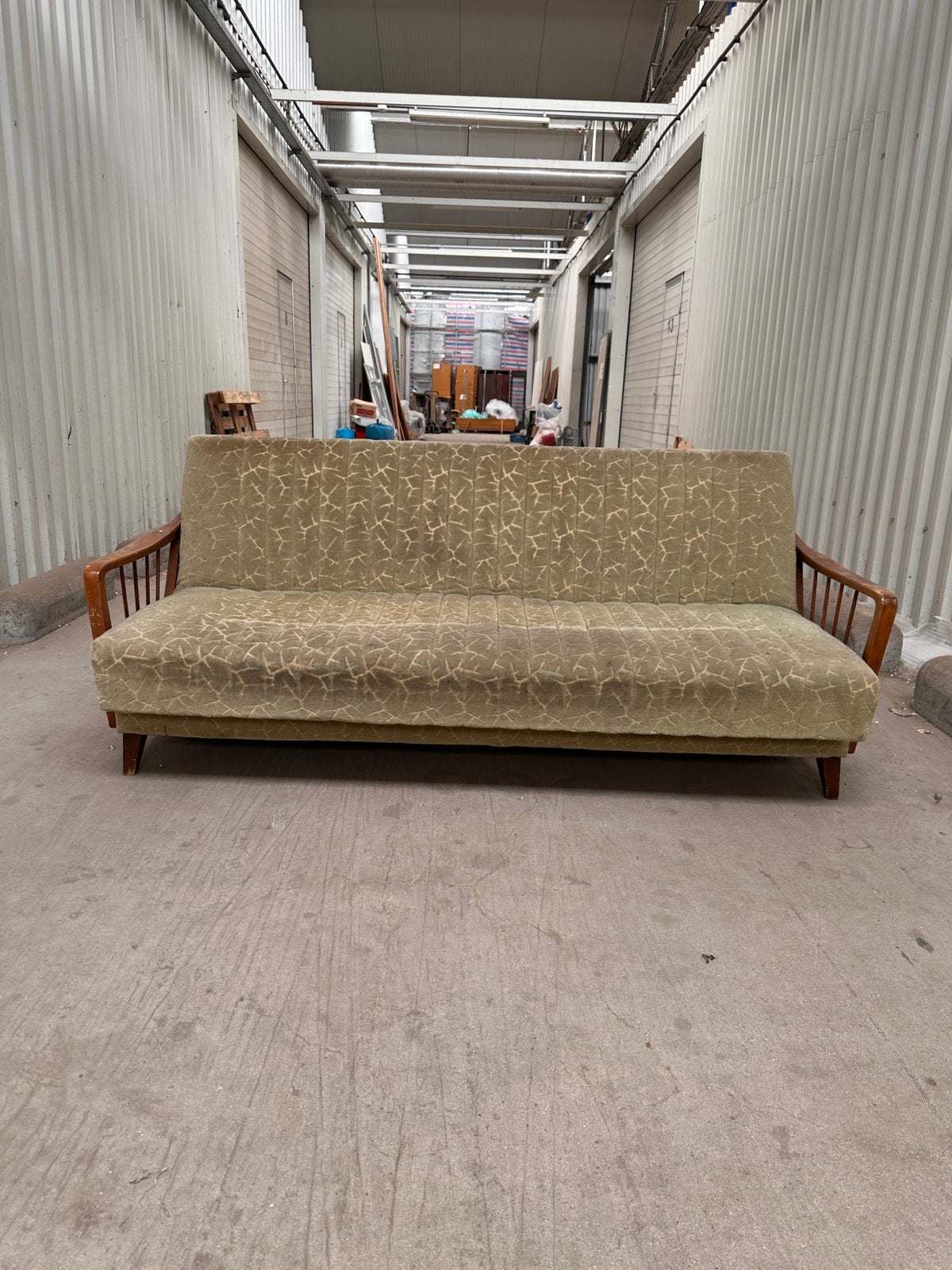 Vintage mid century slaapbank, Ophalen, Gebruikt