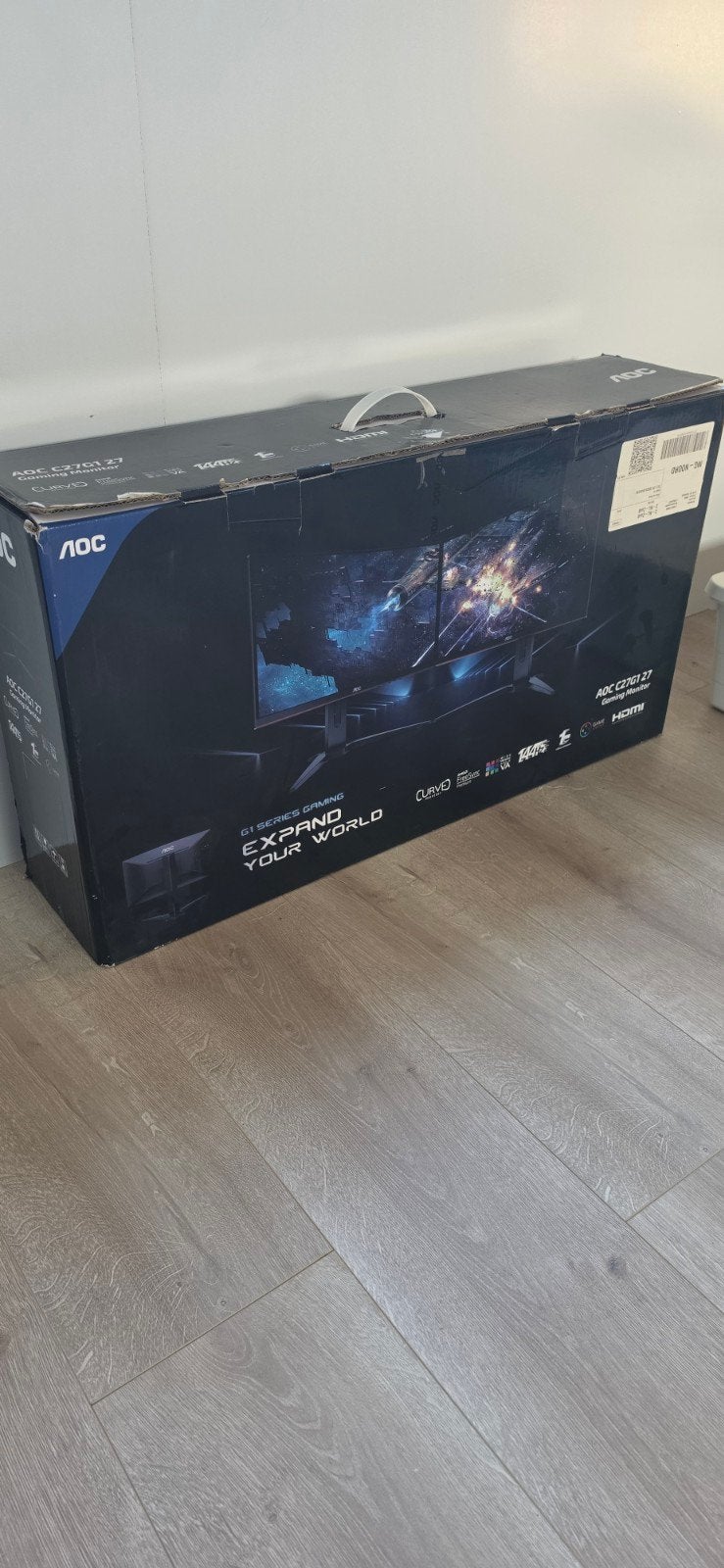 AOC C27G1 27 inch Curved Gaming Monitor 144Hz, HDMI, 101 t/m 150 Hz, Curved, VA