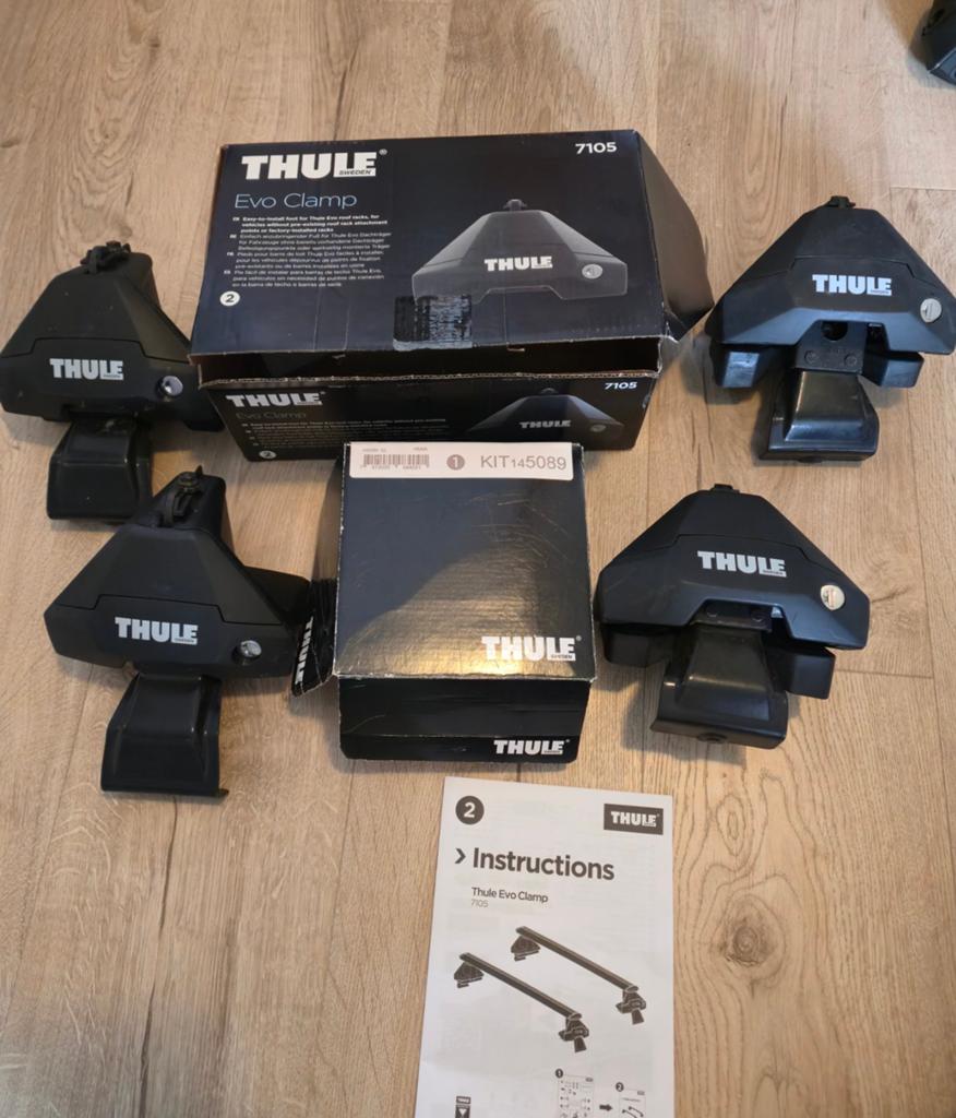 Thule Evo Clamp 710500 & Kit 145089 Ford Focus Mk III, Auto diversen, Dakdragers, Ophalen, Gebruikt