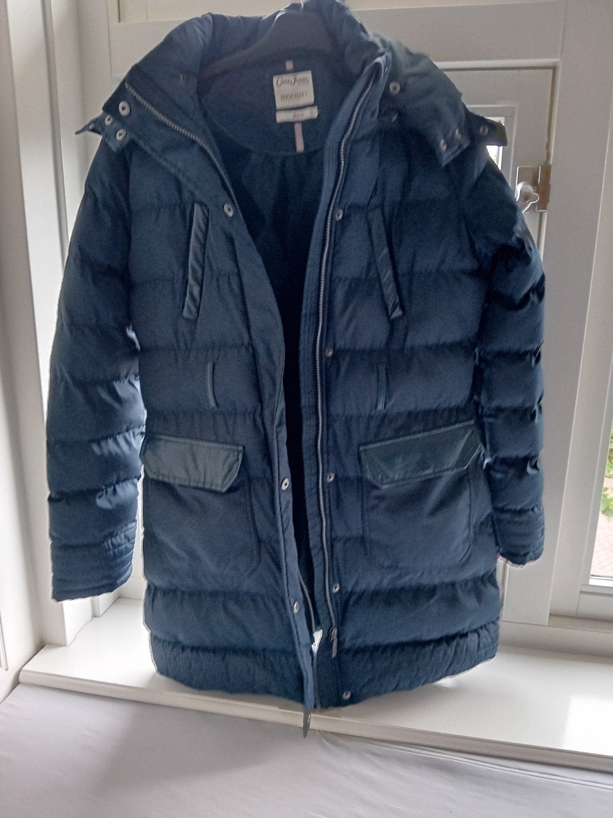 Cars donkerblauwe winterjas maat L, Blauw, Maat 42/44 (L), Ophalen of Verzenden, Zo goed als nieuw