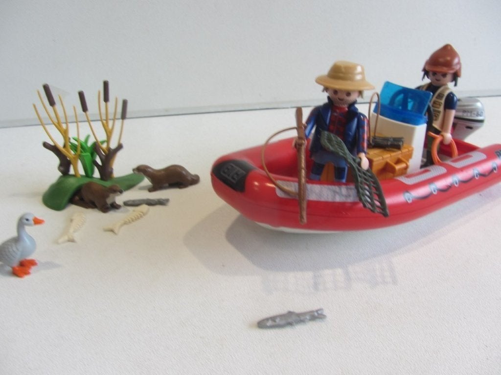 Playmobil Rubberboot met stropers – 5559, Ophalen of Verzenden, Gebruikt, Los playmobil
