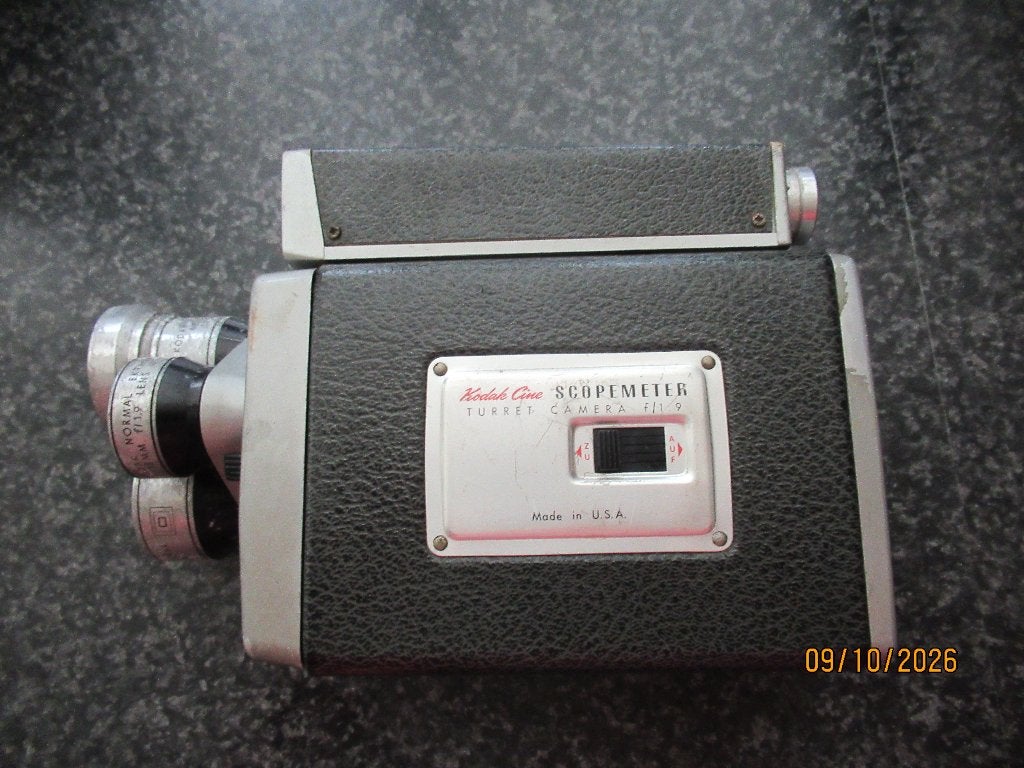 KODAK CINE SCOPEMETER TURRET  FILM CAMERA F/1.9 -8 MM-CA1950, Ophalen of Verzenden, 1940 tot 1960, Filmcamera