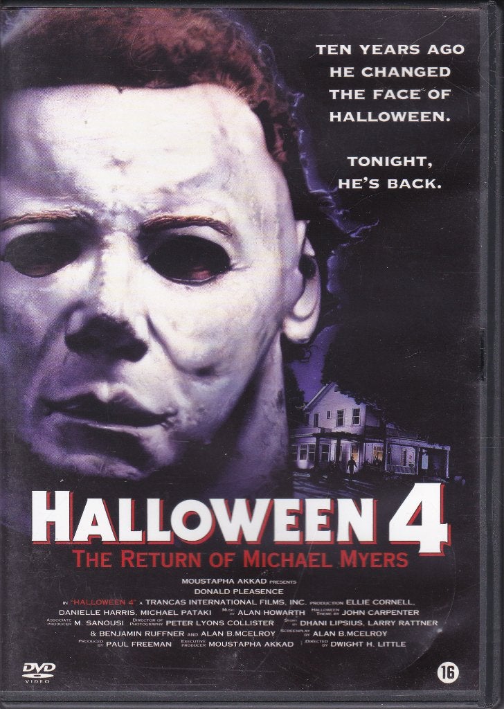 Halloween 4 ֎ Ellie Cornell, Donald Pleasence, Vanaf 16 jaar, Ophalen of Verzenden, Gebruikt, Overige genres
