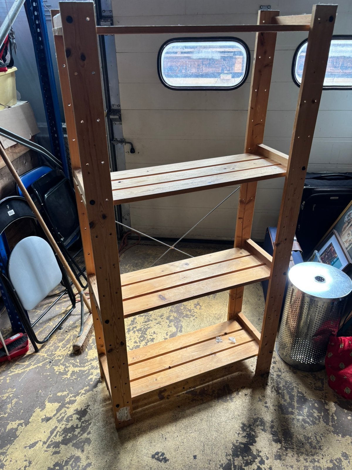 Houten stelling/bergingkast - 35x90x175H, 1025xe, Overige typen, Ophalen of Verzenden, Zo goed als nieuw