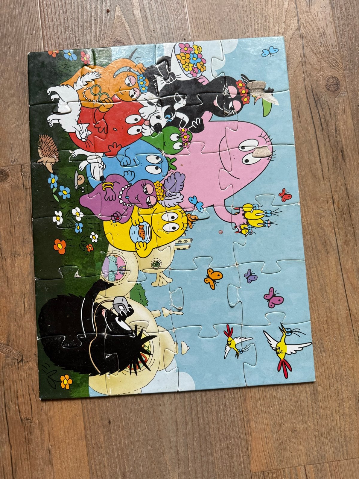 Barbapapa puzzel 24 stukjes, Ophalen of Verzenden, 10 tot 50 stukjes, Gebruikt, 2 tot 4 jaar