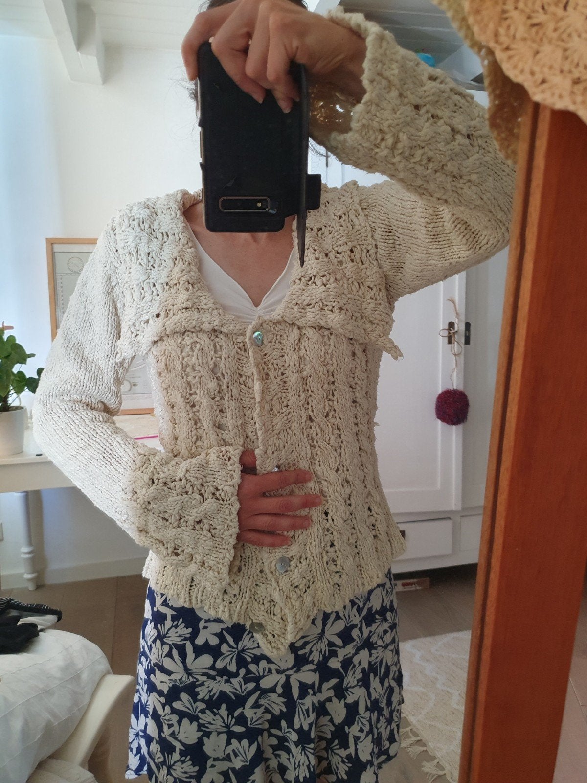 Noa Noa Gebreid Vest - Crèmekleurig - Maat M, Noa Noa, Ophalen of Verzenden, Zo goed als nieuw, Maat 38/40 (M)