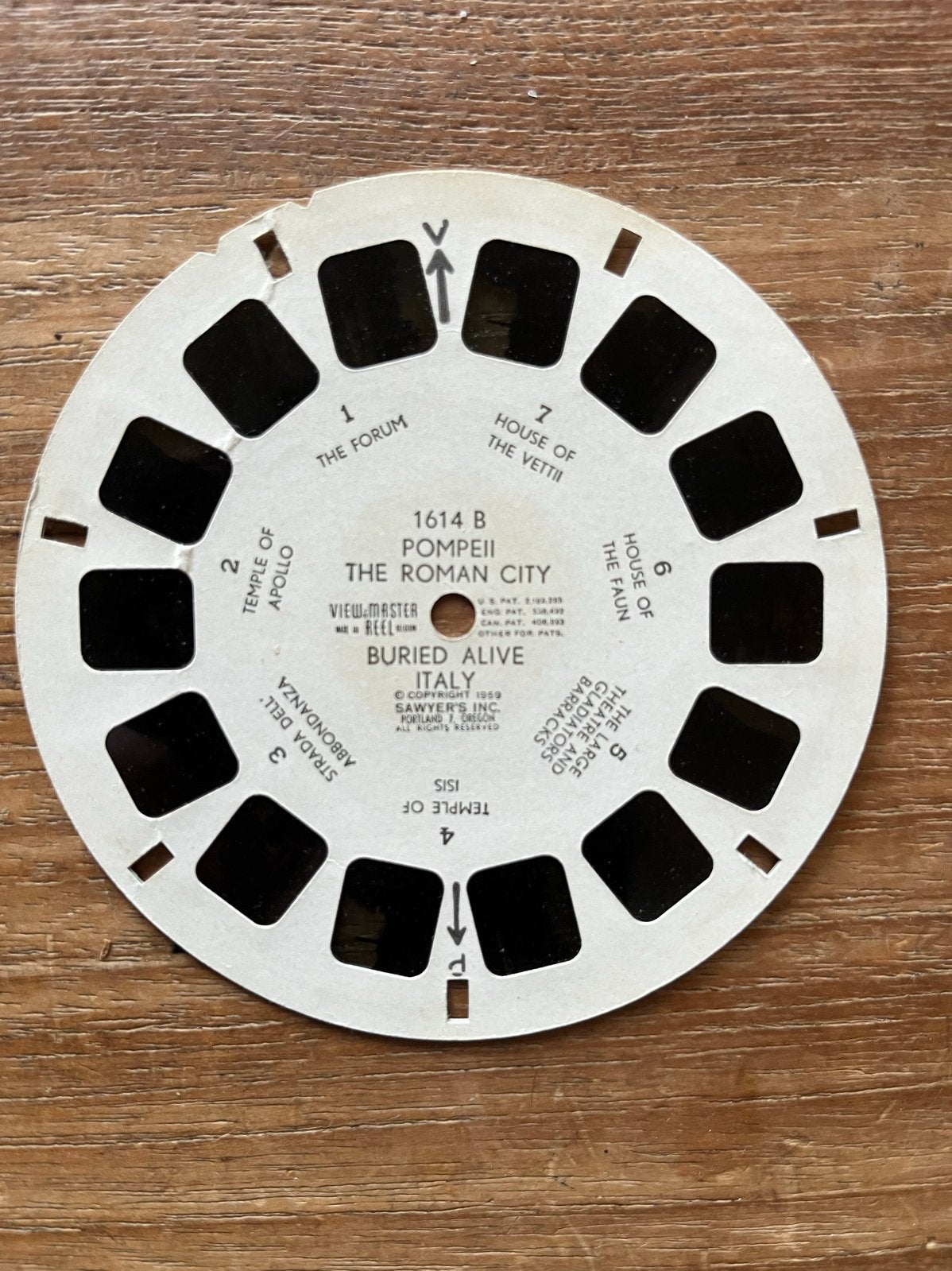 View-Master Schijf: Pompeii, De Romeinse Stad, Ophalen of Verzenden