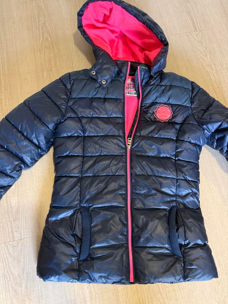 Vingino blauwe jas dames maat 14, Ophalen of Verzenden, Gedragen, Maat 38/40 (M), Blauw