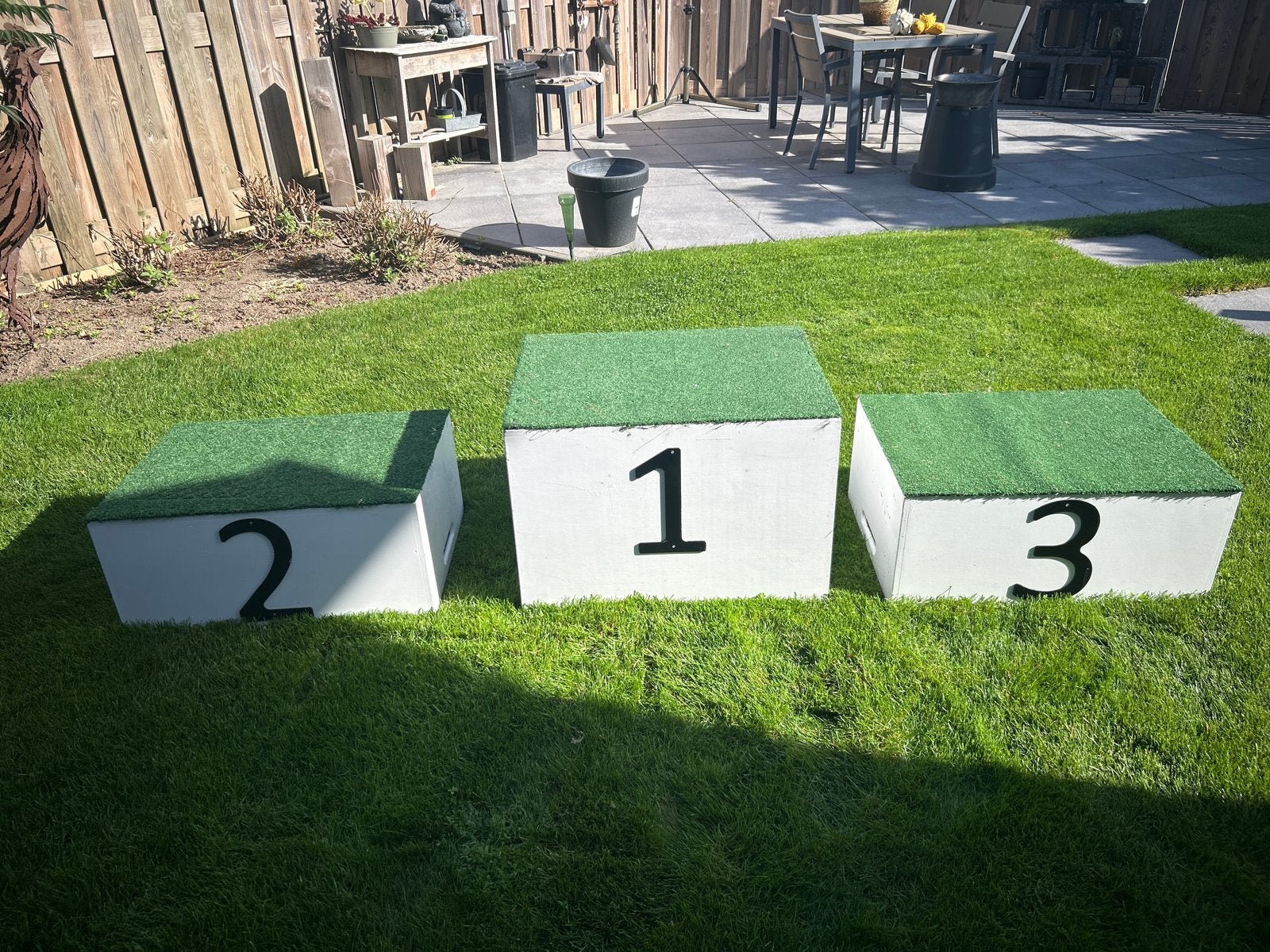 Podium blokken van multiplex - Compact op te bergen, Ophalen, Gebruikt