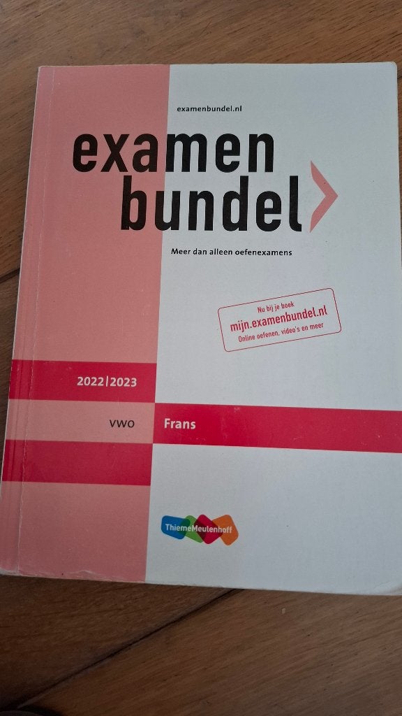 Examenbundel Frans VWO 2022/2023, Frans, VWO, ThiemeMeulenhoff, Ophalen of Verzenden