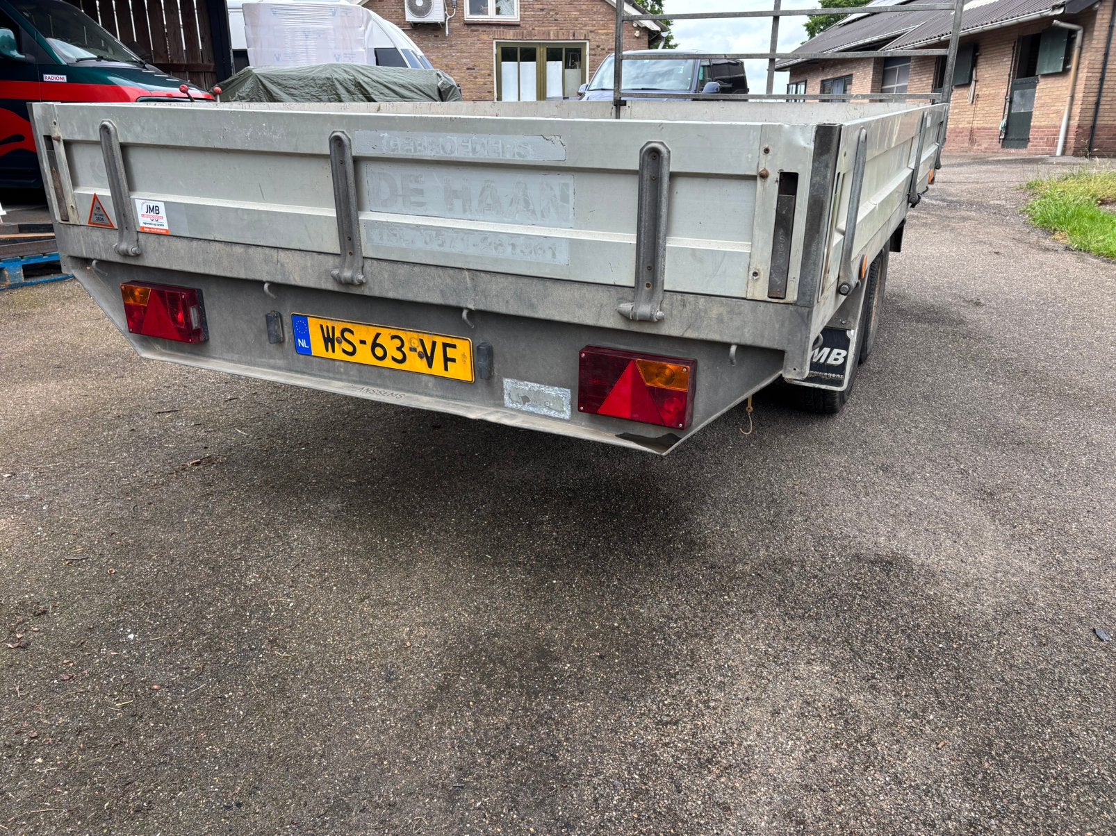 Plateauwagen 400x180, Ophalen, Gebruikt