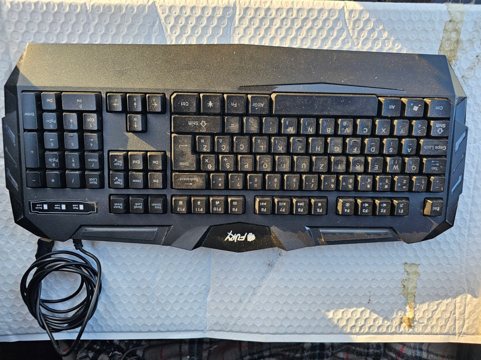 Gaming toetsenbord Fury Spitfire, zgan, Computers en Software, Gaming toetsenbord, Fury, Ophalen of Verzenden, Zo goed als nieuw