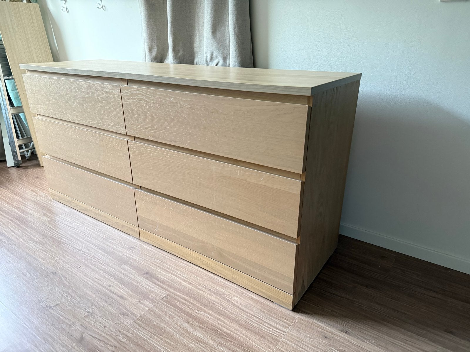 Ikea MALM ladekast met 6 laden b160xd48xh78, Huis en Inrichting, Kasten | Ladekasten, Ophalen, Gebruikt, 5 laden of meer, 150 tot 200 cm