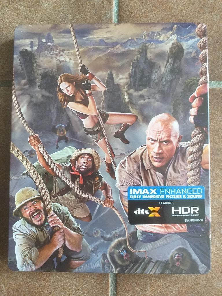 Jumanji The Next Level Steelbook 4K Bluray + 2D Bluray, Cd's en Dvd's, Blu-ray, Ophalen of Verzenden, Zo goed als nieuw, Avontuur