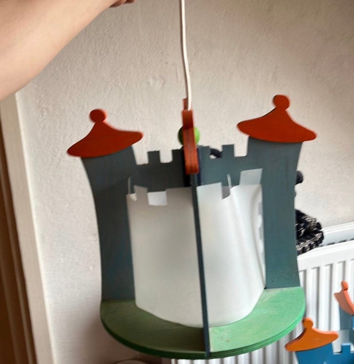 De Noest plafond lamp : het kasteel voor kinderkamer, Ophalen, Gebruikt, Meerkleurig, Handgemaakt