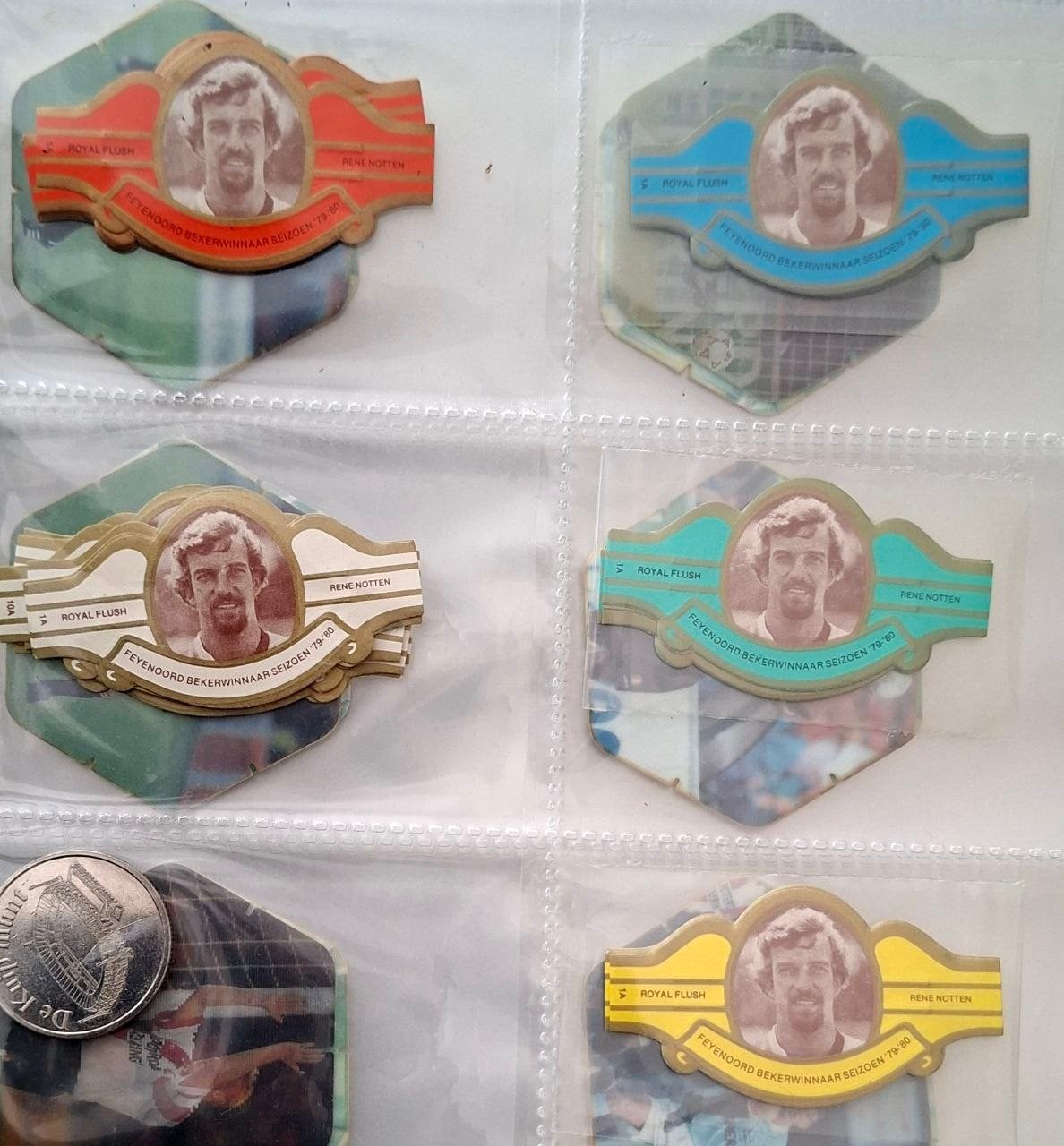 Feyenoord Bekerwinnaar '79-'80 Royal Flush Sigarenbandjes, Ophalen of Verzenden, Nieuw, Feyenoord, Poster, Plaatje of Sticker