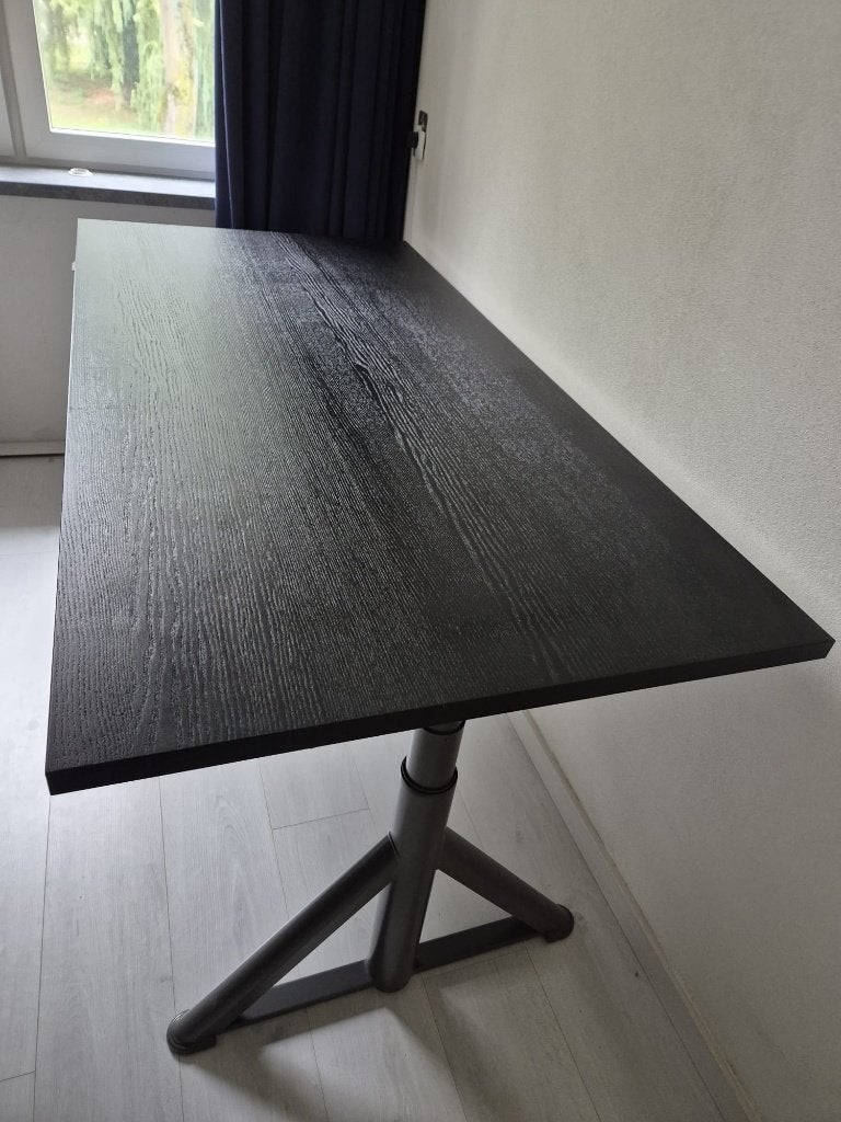 Elektrisch Zit-Sta Bureau IKEA 160x80 cm, Huis en Inrichting, Bureaus, Ophalen, 160 cm, Gebruikt, Hout