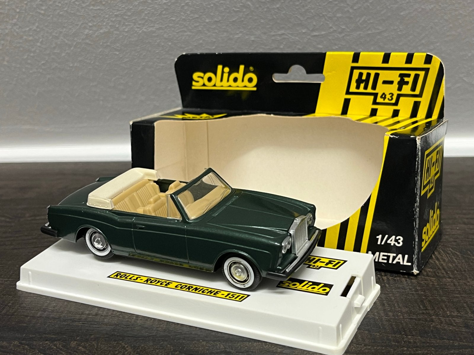 Solido Rolls Royce Corniche 1/43 - Groen, Hobby en Vrije tijd, Modelauto's | 1:43, Ophalen of Verzenden, Zo goed als nieuw