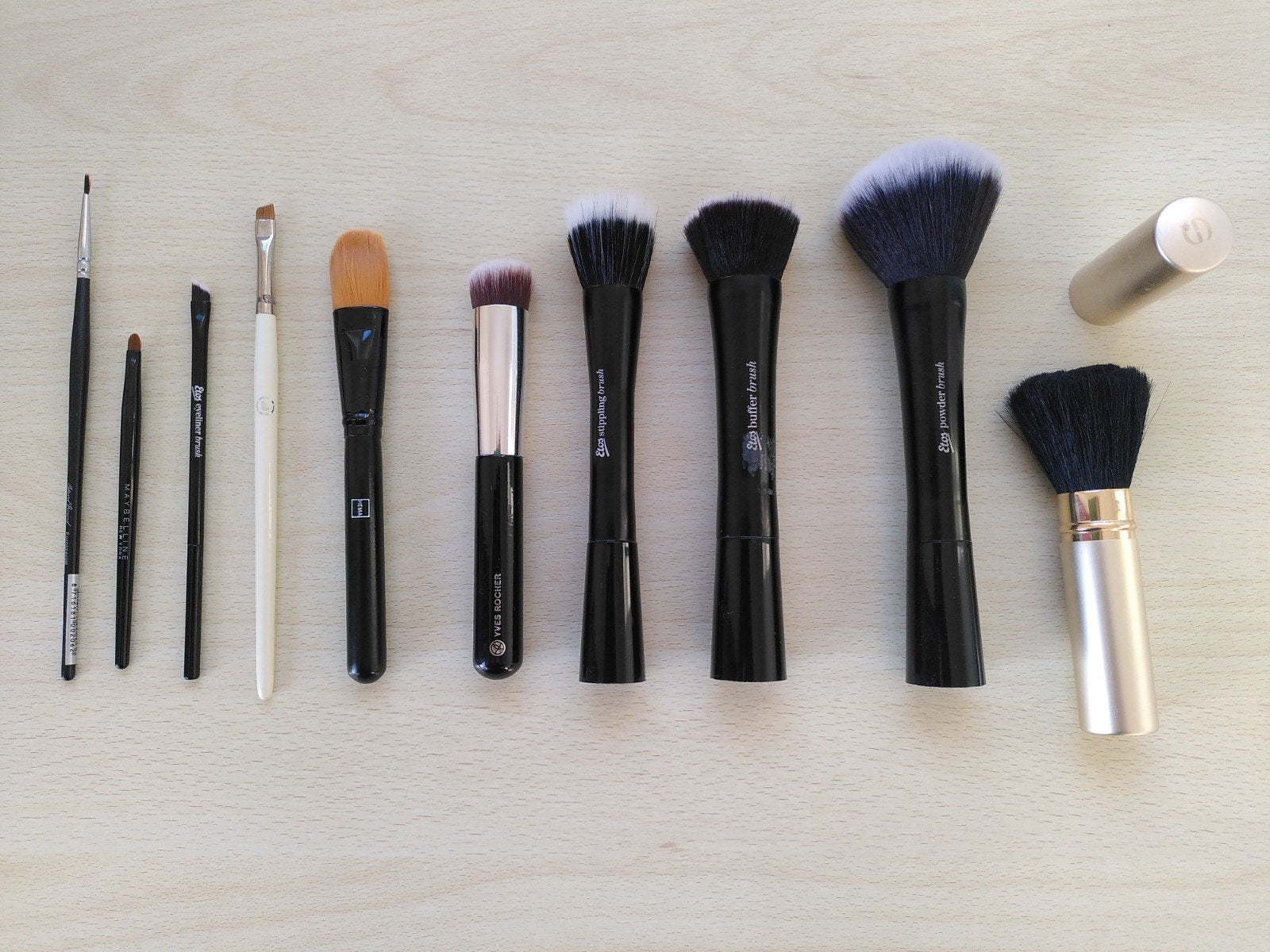 Diverse make-up kwasten (Gérard Brinard, Leco, Etos, Hema), Gebruikt, Gehele gezicht, Zwart, Ophalen of Verzenden