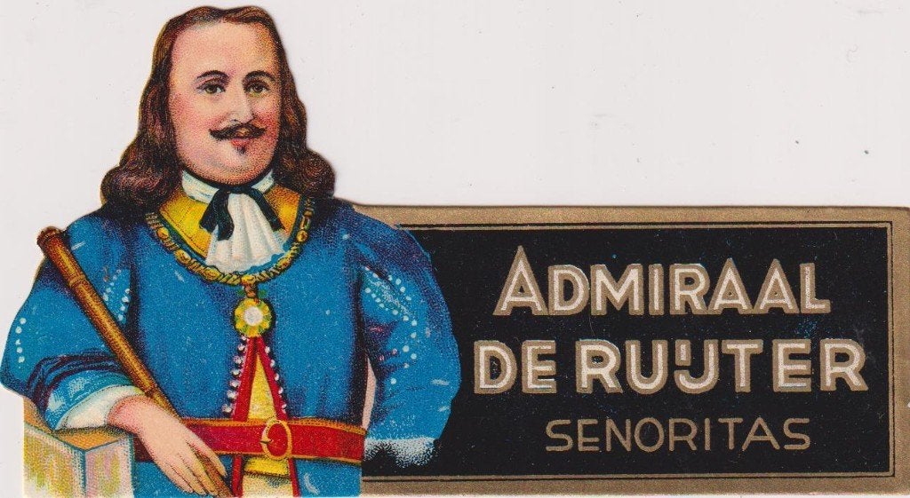 sigarenbanden - etiket - ADMIRAAL DE RUIJTER, Ophalen of Verzenden, Zo goed als nieuw, Sigarenbandjes