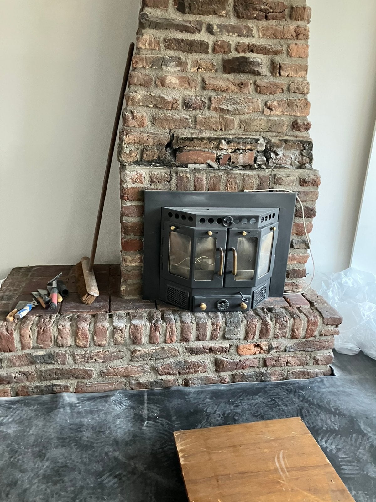 Barbas houtkachel met ventilators, Ophalen, Gebruikt, Inbouwhaard, Houthaard