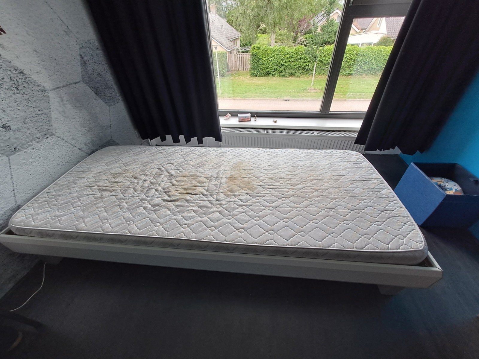 Bed 2.20 x 0.90 m, Ophalen, Gebruikt, 90 cm, Eenpersoons