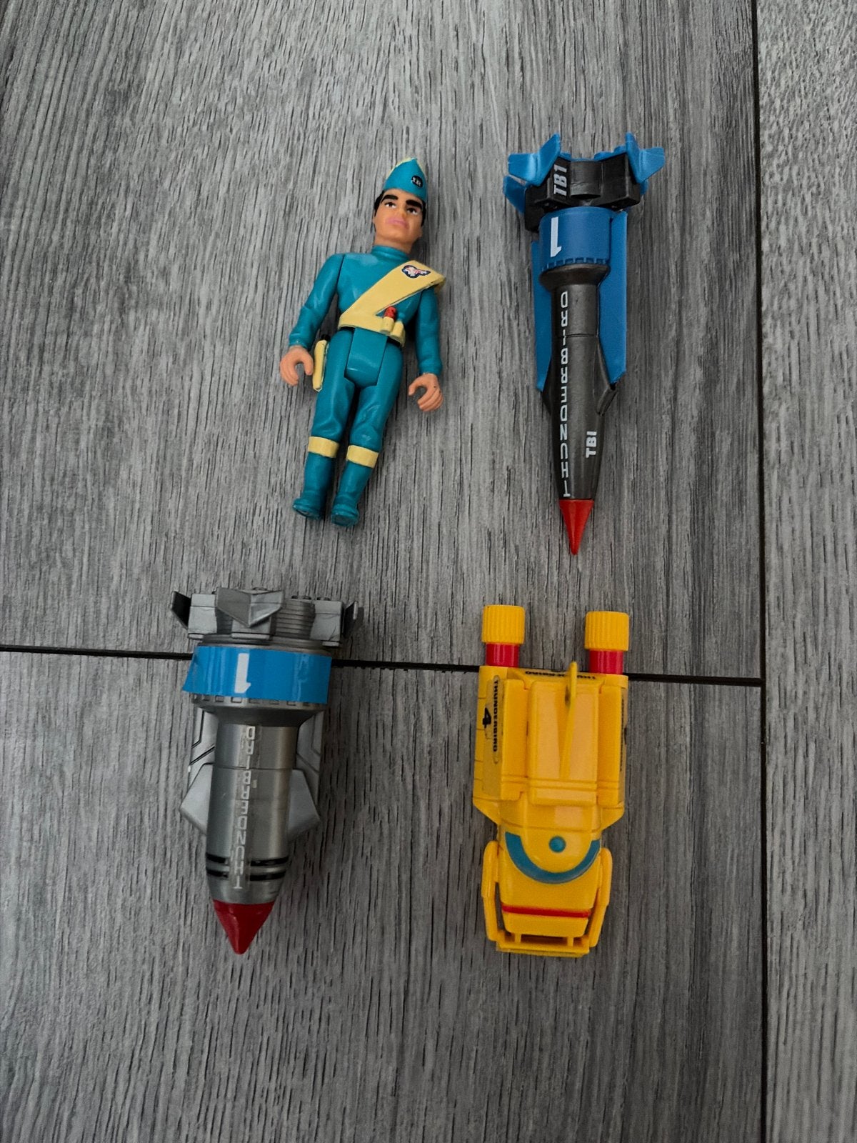 Vintage Thunderbirds Speelgoed Lot - Scott Tracy & Voertuige, Ophalen of Verzenden, Gebruikt