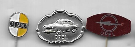 3 OPEL SPELDEN VERSCHILLENDE, Verzamelen, Speldjes, Pins en Buttons, Ophalen of Verzenden, Gebruikt, Transport, Speldje of Pin