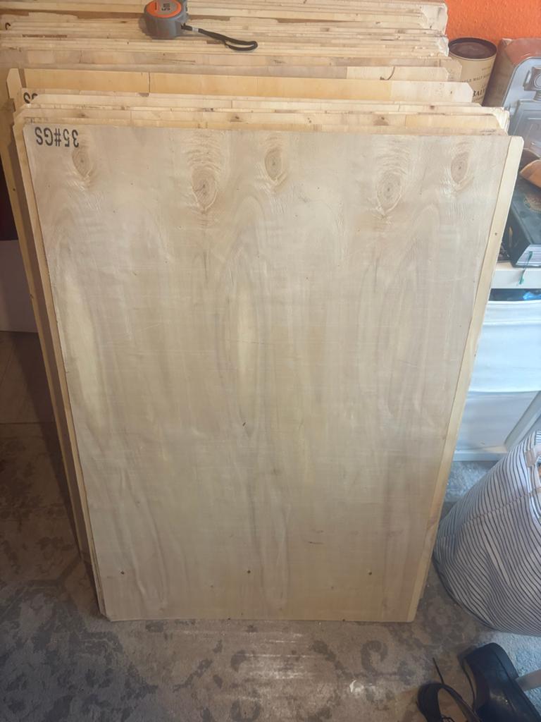 36x Multiplex platen 79x117x0.8 cm - Nieuwstaat, Ophalen of Verzenden, Zo goed als nieuw, Multiplex, Minder dan 20 mm