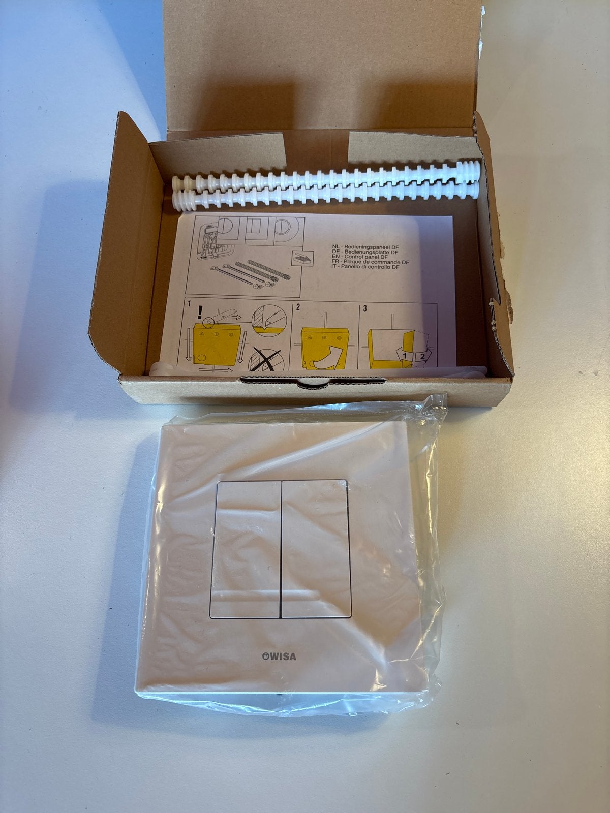 WISA Delos bedieningspaneel dualflush voor XS/XF reservoir, Ophalen of Verzenden, Nieuw, Toilet