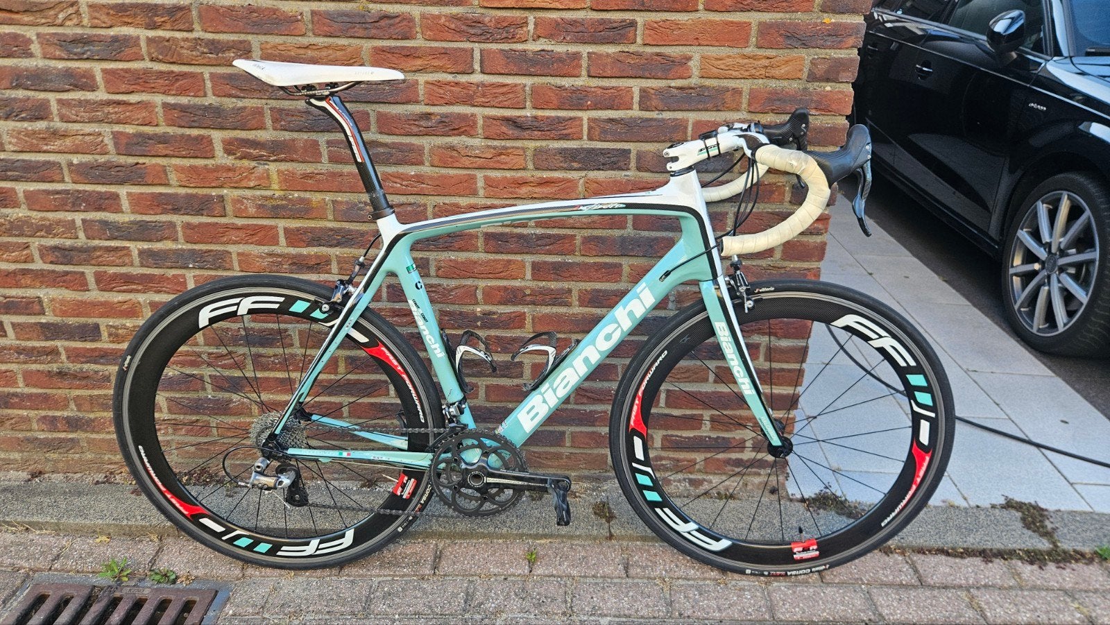Bianchi racefiets met Campagnolo Record-11 en FFWD wielen, Overige merken, Gebruikt, Carbon, Ophalen of Verzenden