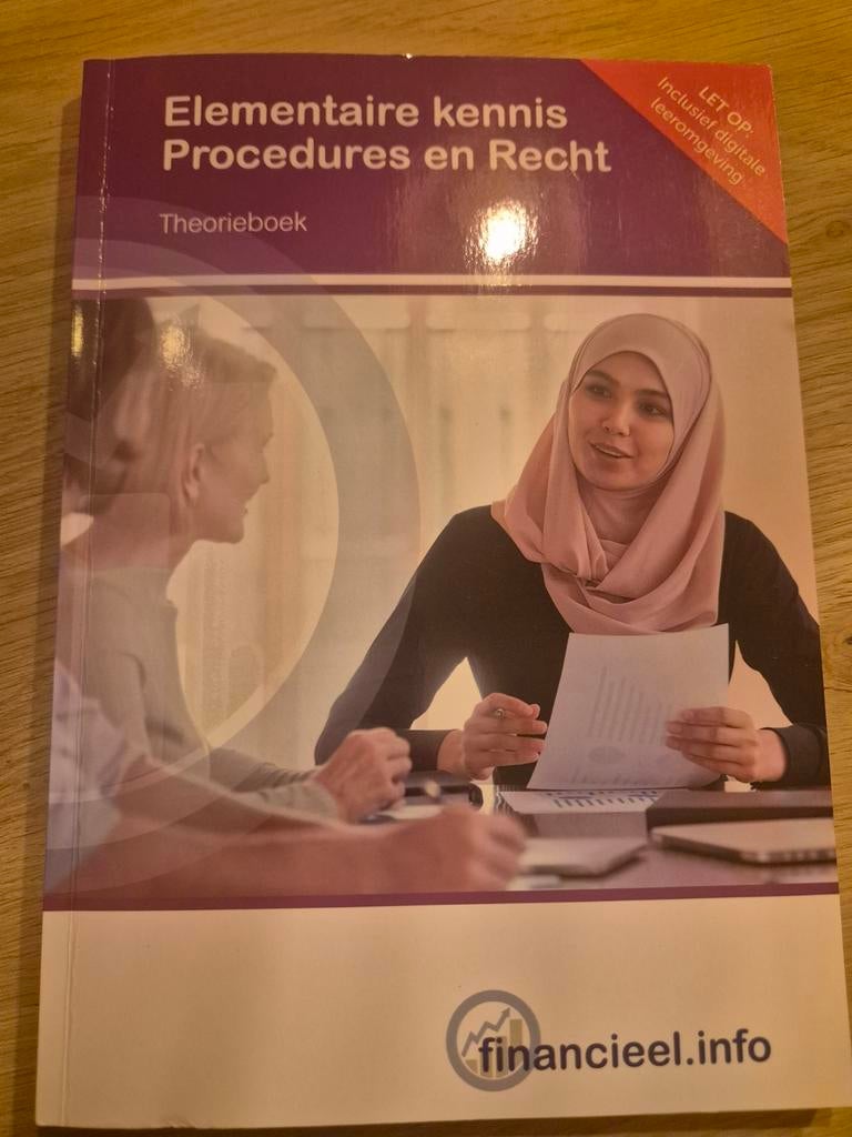 Theorieboek Elementaire Kennis Procedures en Recht, Ophalen of Verzenden, Zo goed als nieuw, MBO, Gamma